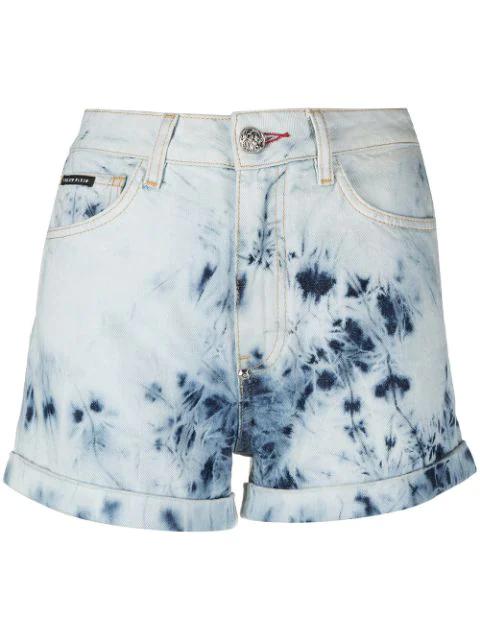 bleached hot pants by PHILIPP PLEIN