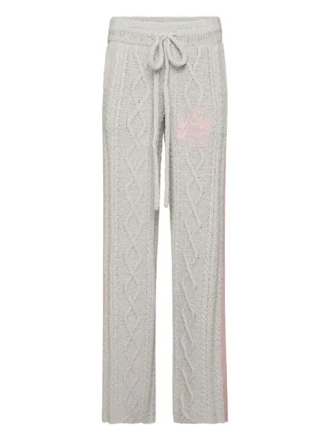 cable-knit track pants by PHILIPP PLEIN