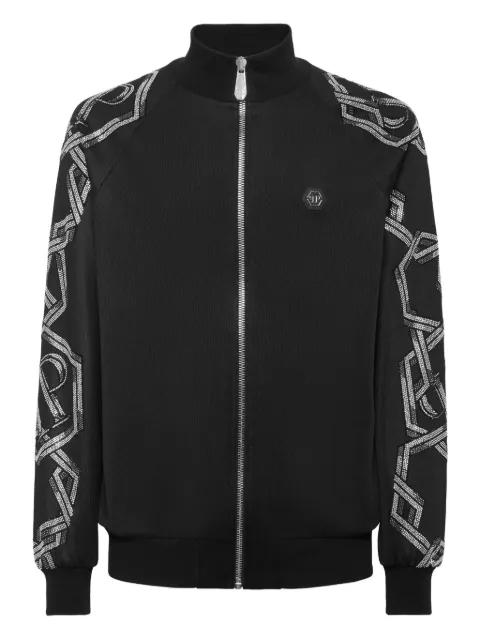 chain-embellished track jacket by PHILIPP PLEIN