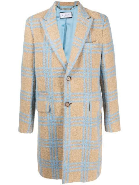 checked single-breasted coat by PHILIPP PLEIN