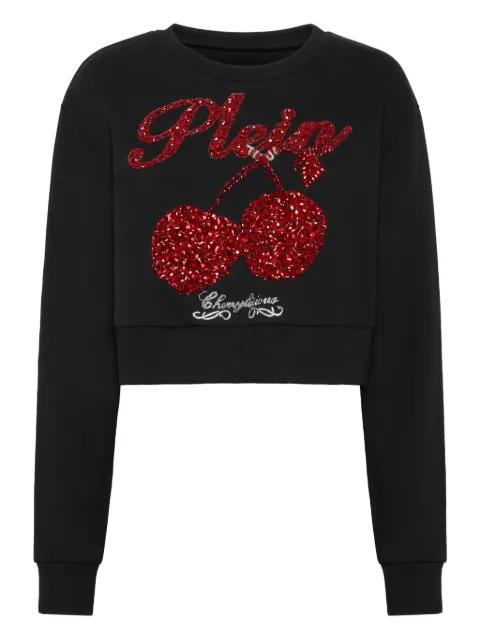cherries embellished sweatshirt by PHILIPP PLEIN