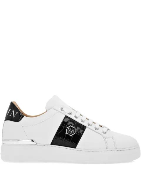 crocodile-effect panelled sneakers by PHILIPP PLEIN