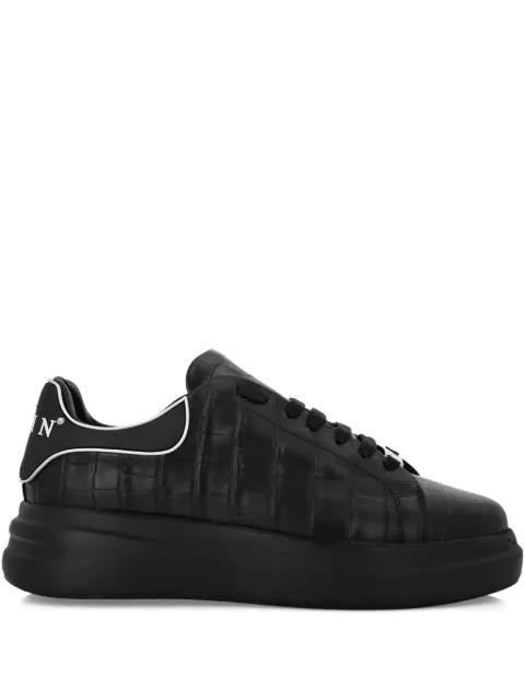 crocodile-effect platform sneakers by PHILIPP PLEIN