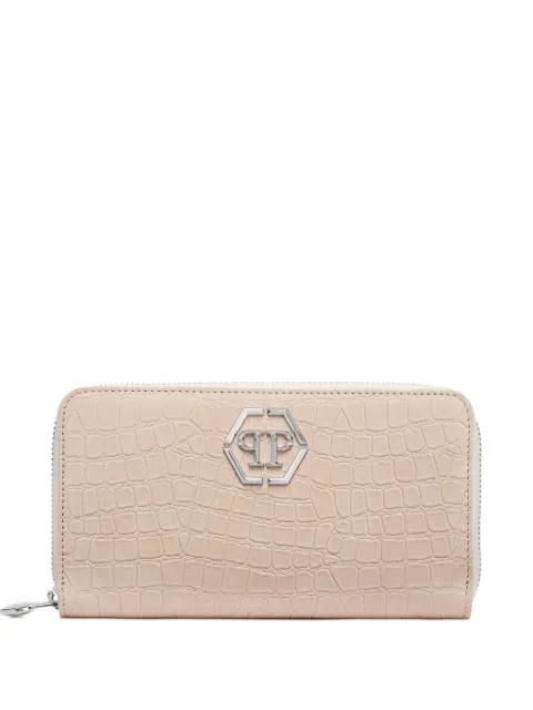 crocodile-effect zip-around wallet by PHILIPP PLEIN