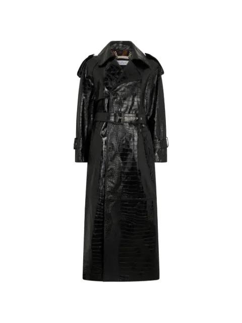 crocodile-print trench coat by PHILIPP PLEIN