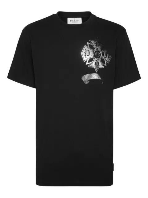 cross-print round-neck T-shirt by PHILIPP PLEIN