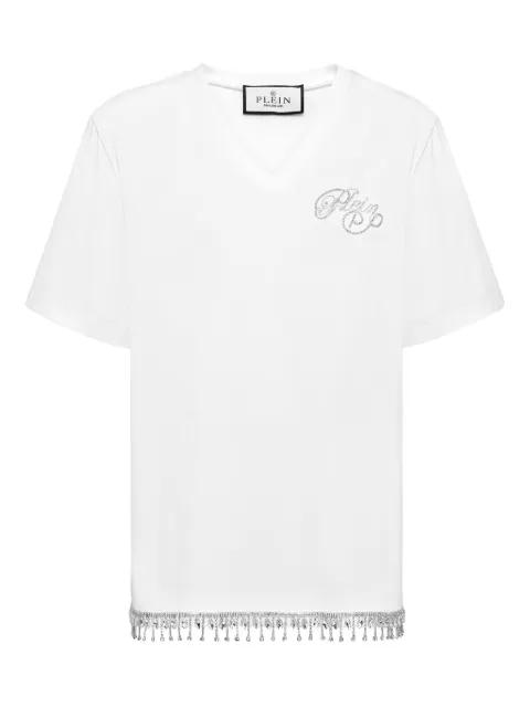 crystal-embellished V-neck T-shirt by PHILIPP PLEIN