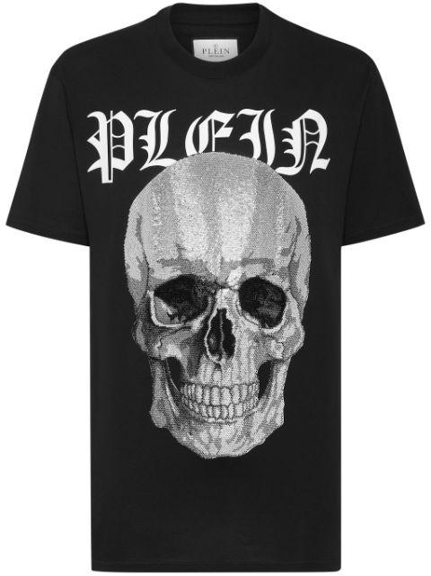 crystal-embellished cotton T-shirt by PHILIPP PLEIN