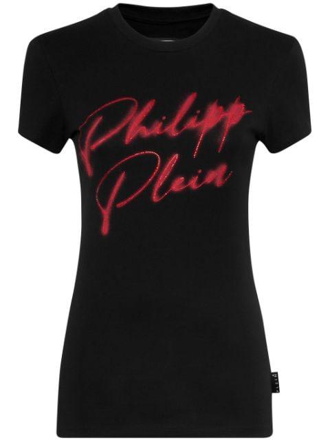crystal-embellished cotton T-shirt by PHILIPP PLEIN