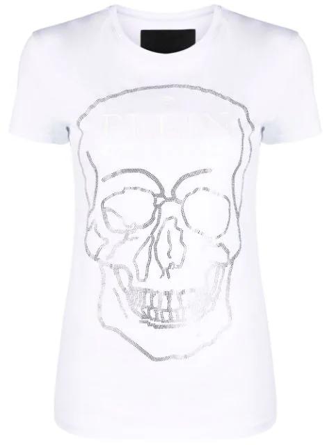 crystal-embellished cotton T-shirt by PHILIPP PLEIN