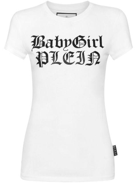 crystal-embellished cotton t-shirt by PHILIPP PLEIN