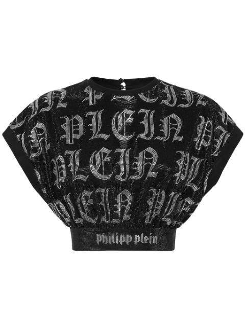 crystal-embellished cropped top by PHILIPP PLEIN