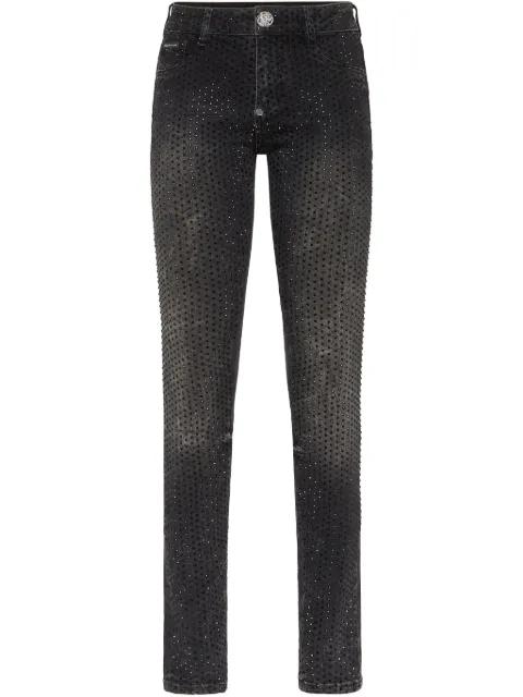 crystal-embellished jeans by PHILIPP PLEIN