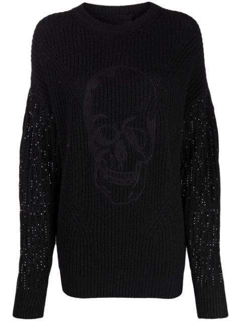 crystal-embellished knitted jumper by PHILIPP PLEIN