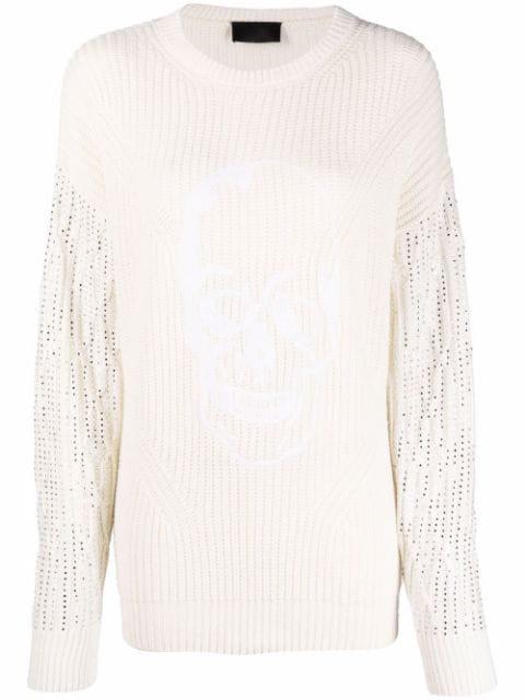 crystal-embellished knitted jumper by PHILIPP PLEIN