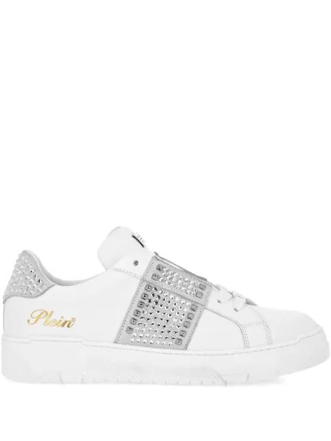 crystal-embellished leather sneakers by PHILIPP PLEIN