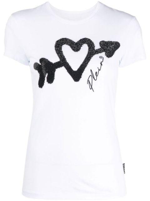 crystal-embellished logo T-shirt by PHILIPP PLEIN