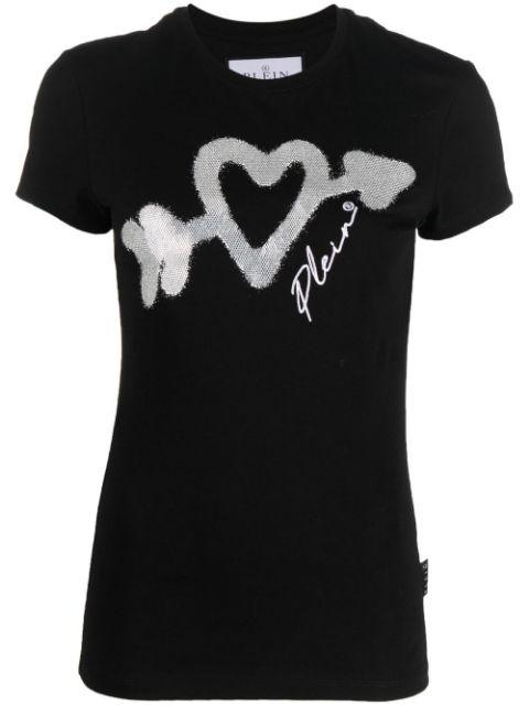 crystal-embellished logo T-shirt by PHILIPP PLEIN