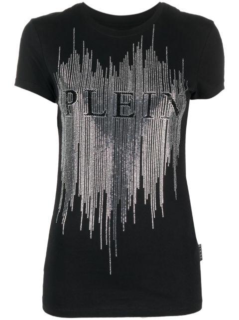 crystal-embellished logo T-shirt by PHILIPP PLEIN