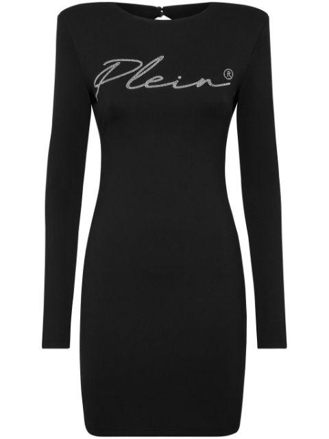 crystal-embellished logo minidress by PHILIPP PLEIN