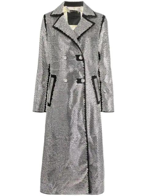 crystal-embellished long coat by PHILIPP PLEIN