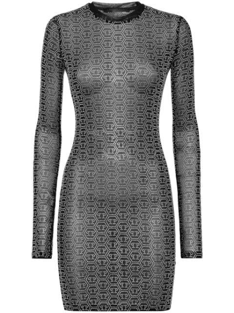 crystal-embellished mesh dress by PHILIPP PLEIN