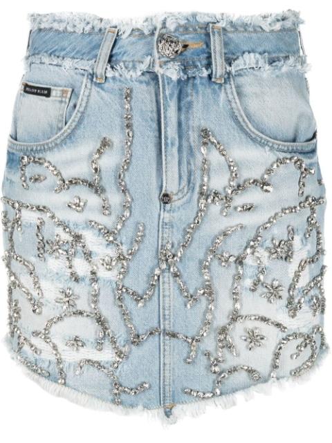 crystal-embellished mini skirt by PHILIPP PLEIN