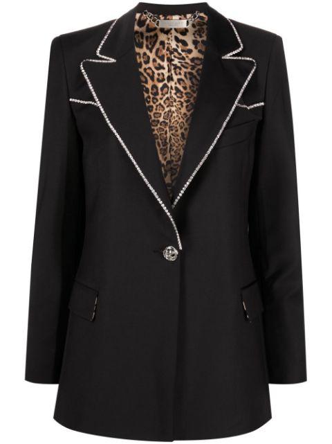 crystal-embellished single-breasted blazer by PHILIPP PLEIN