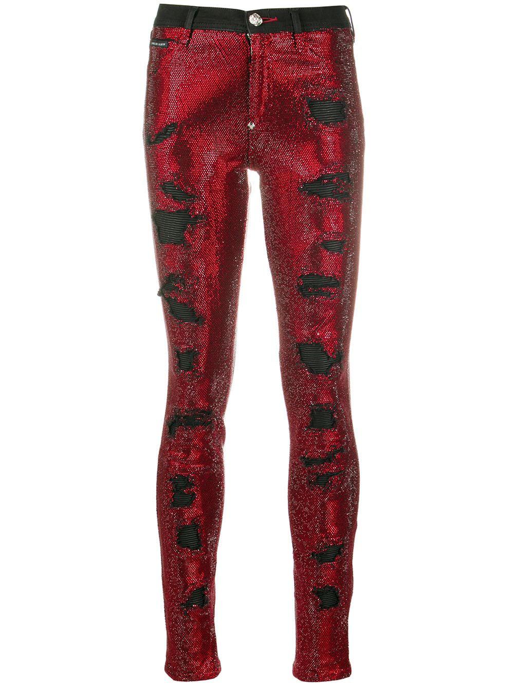 crystal embellished skinny jeans by PHILIPP PLEIN