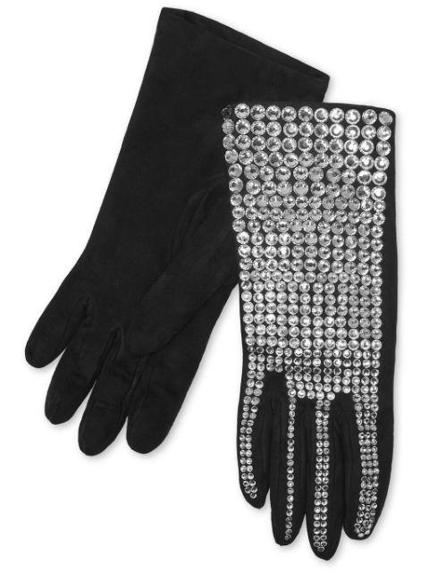 crystal-embellished suede mid-gloves by PHILIPP PLEIN