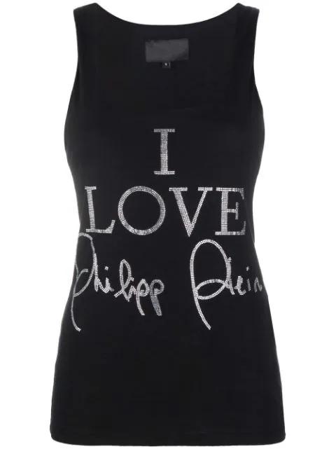 crystal-embellished tank top by PHILIPP PLEIN