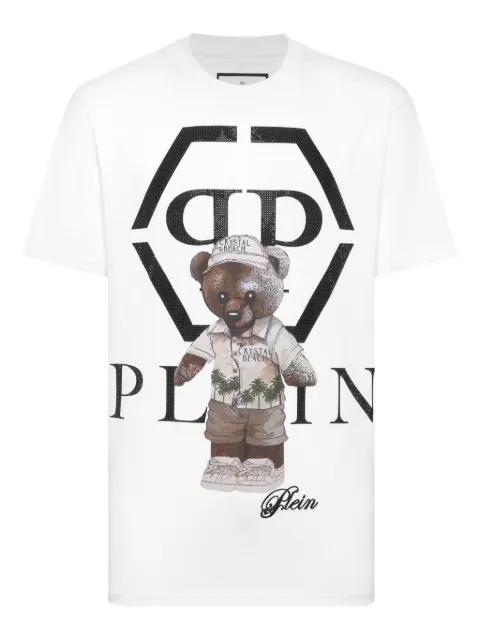 crystal-embellished teddy-bear T-shirt by PHILIPP PLEIN