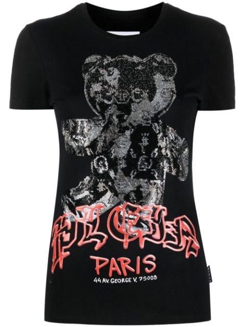 crystal-embellishment print T-shirt by PHILIPP PLEIN