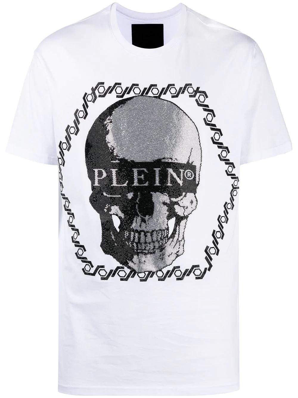 crystal-skull crew neck T-shirt by PHILIPP PLEIN