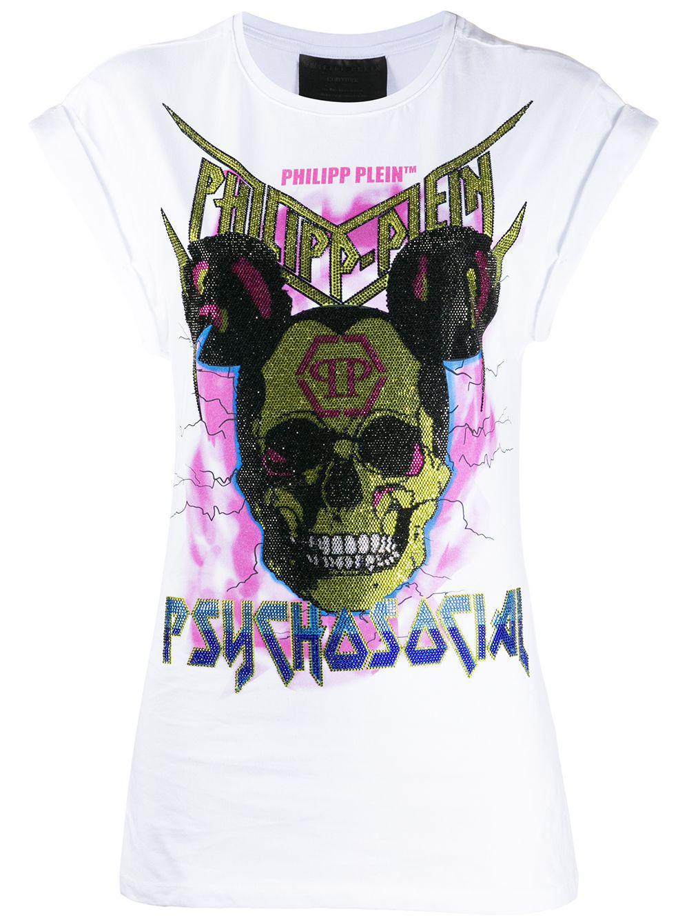 crystal skull print T-shirt by PHILIPP PLEIN