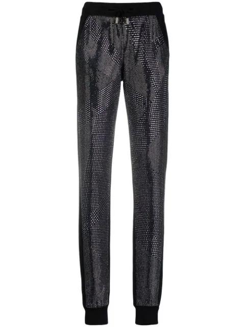 crystal slim-cut track pants by PHILIPP PLEIN