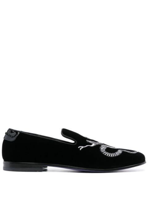 crystal snake loafers by PHILIPP PLEIN