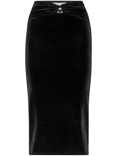 cut-out velvet midi skirt by PHILIPP PLEIN