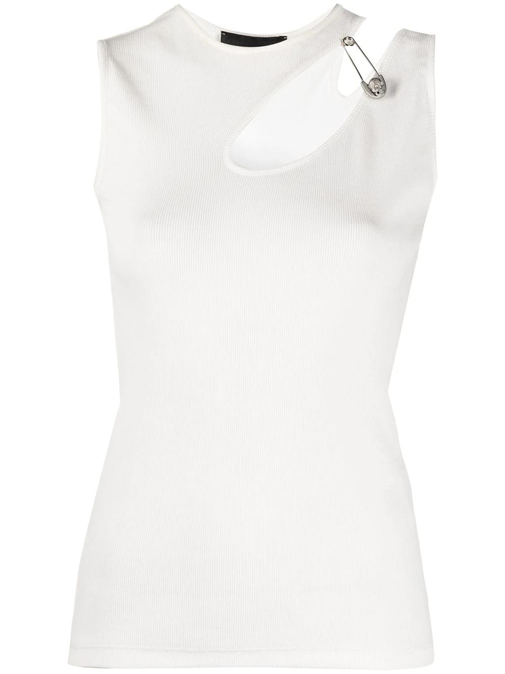 cutout safety pin T-shirt by PHILIPP PLEIN