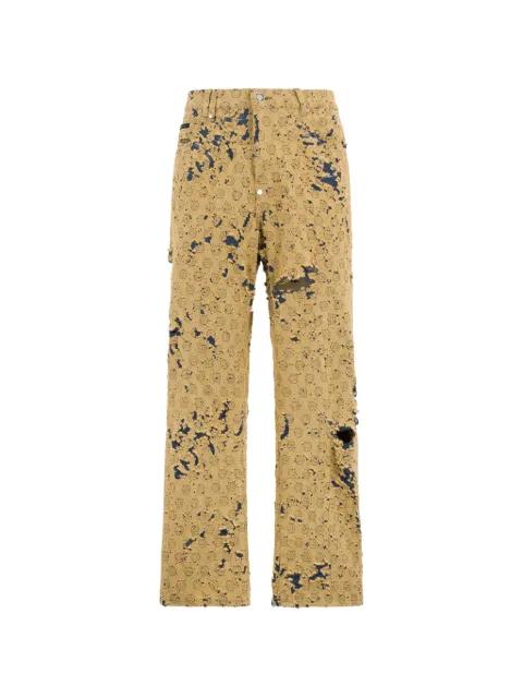 distressed denim jeans by PHILIPP PLEIN