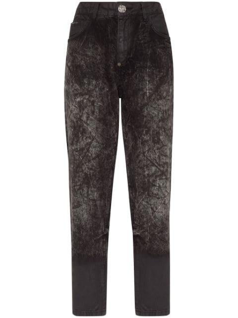 distressed-effect cropped jeans by PHILIPP PLEIN