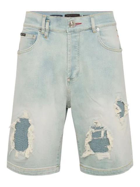 distressed shorts by PHILIPP PLEIN