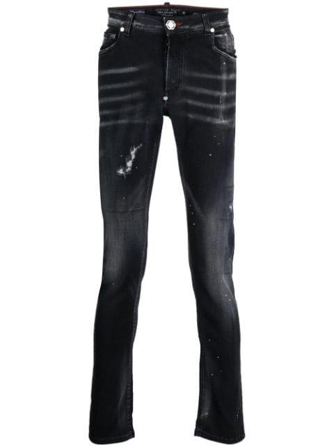 distressed skinny-cut jeans by PHILIPP PLEIN