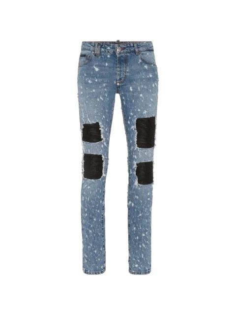 distressed slim-fit jeans by PHILIPP PLEIN