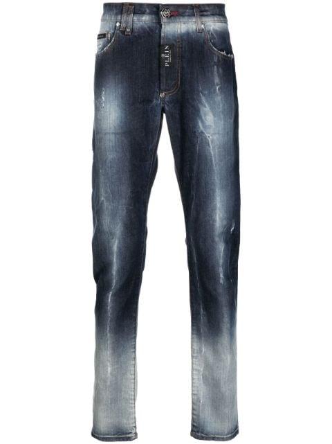 distressed straight-leg jeans by PHILIPP PLEIN