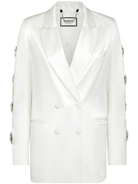 double-breasted cut-out blazer by PHILIPP PLEIN