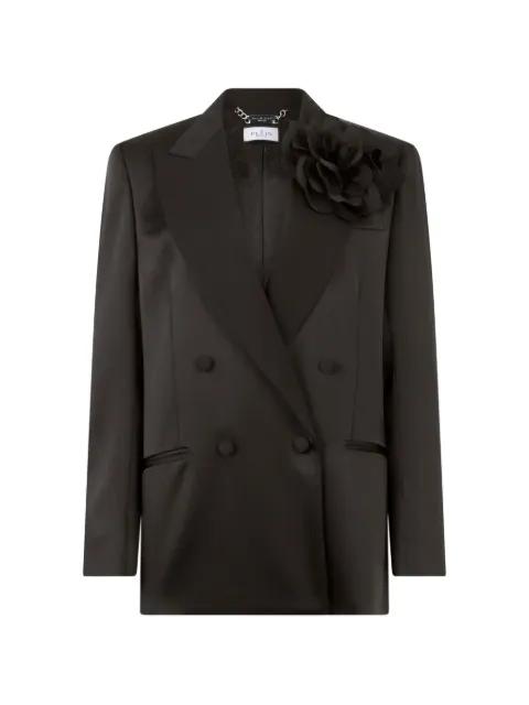 double-breasted satin blazer by PHILIPP PLEIN