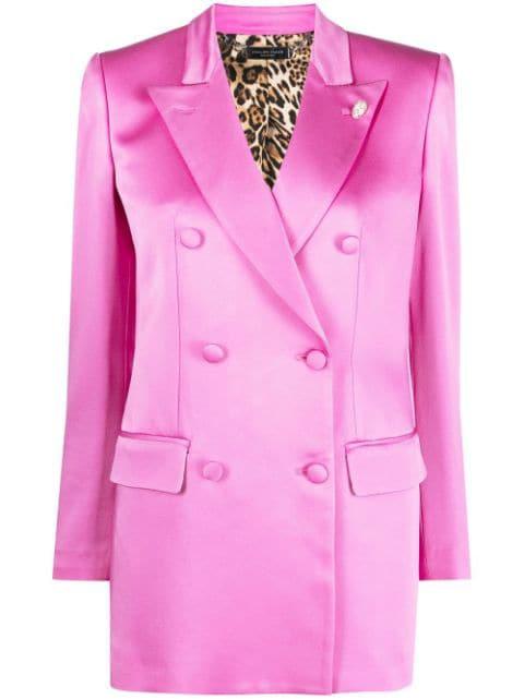 double-breasted satin blazer by PHILIPP PLEIN
