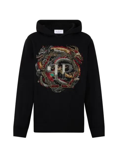 dragon-graphic hoodie by PHILIPP PLEIN