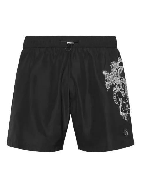 dragon-print swim shorts by PHILIPP PLEIN